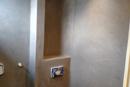 douche voor en na gemaakt met beal mortex