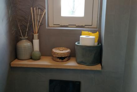 beton cire in toilet